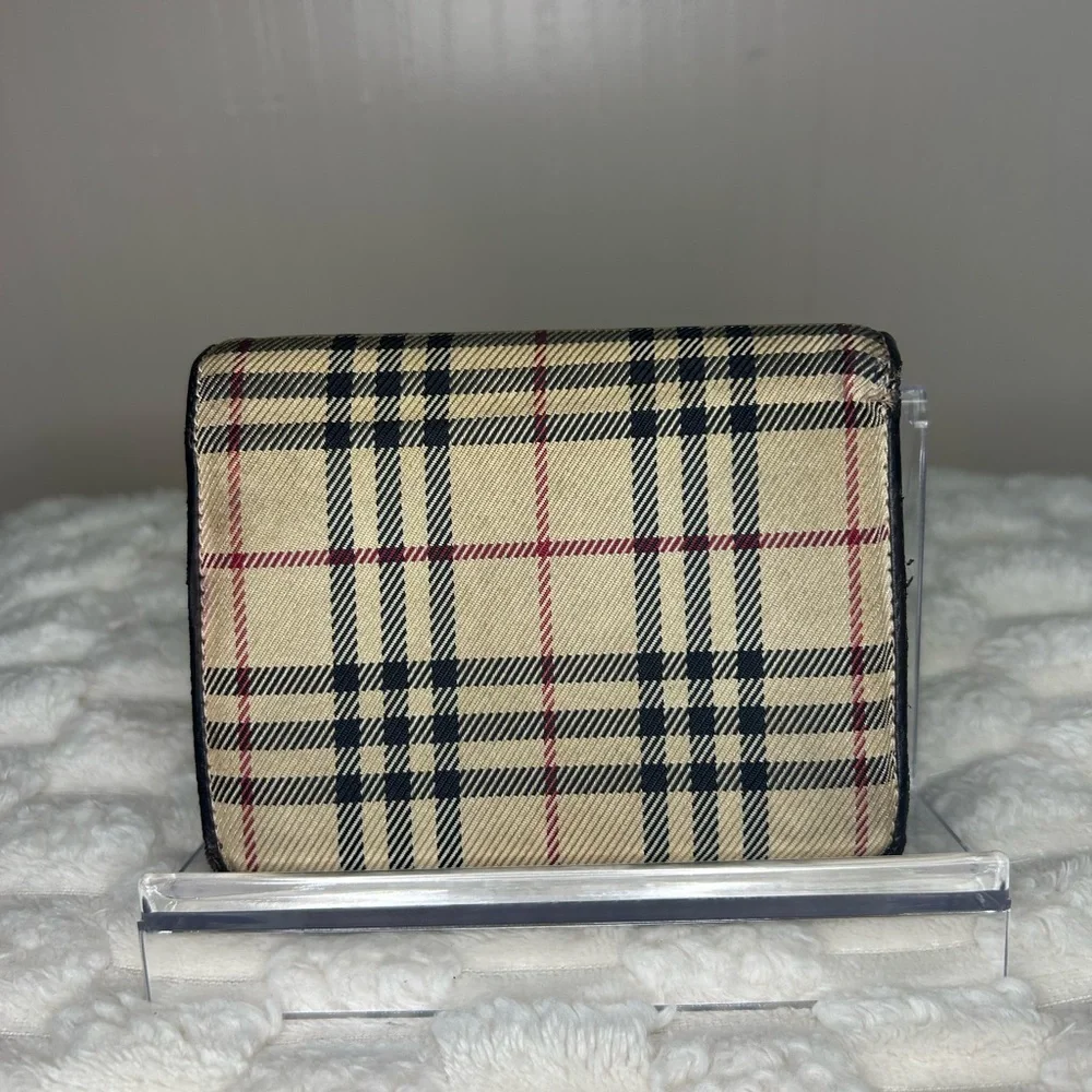 Burberry Nova check Bi-fold Canvas & Leather Wallet